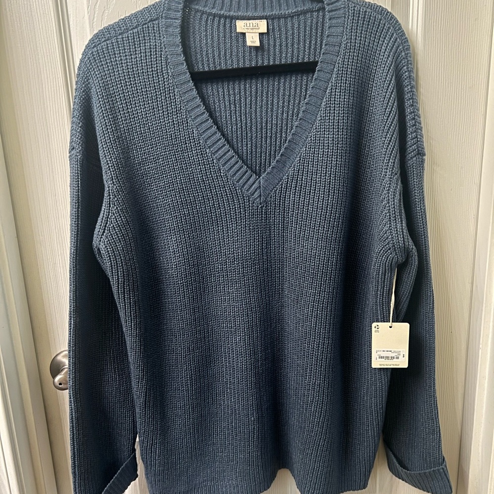 NWT a.n.a Blue Knit Sweater